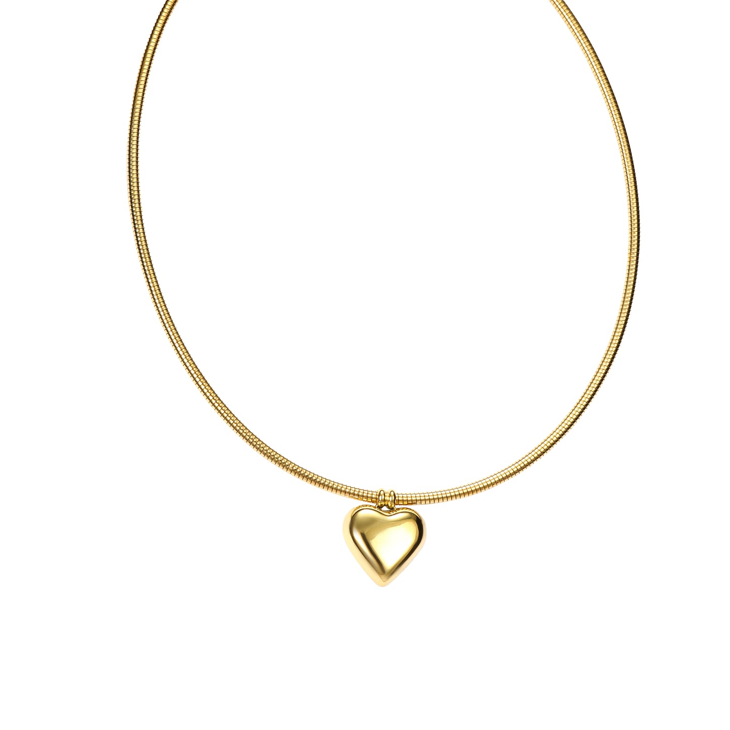 RemindraLux 18K Gold-Plated  Heart Pendant Necklace