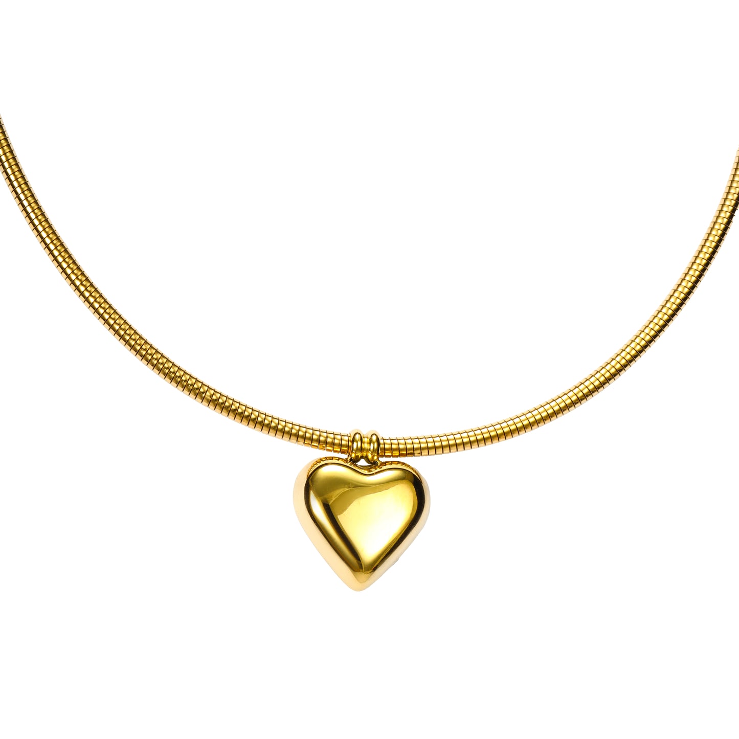 RemindraLux 18K Gold-Plated  Heart Pendant Necklace