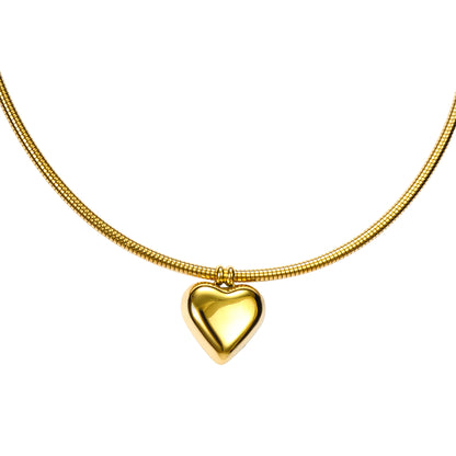 RemindraLux 18K Gold-Plated  Heart Pendant Necklace
