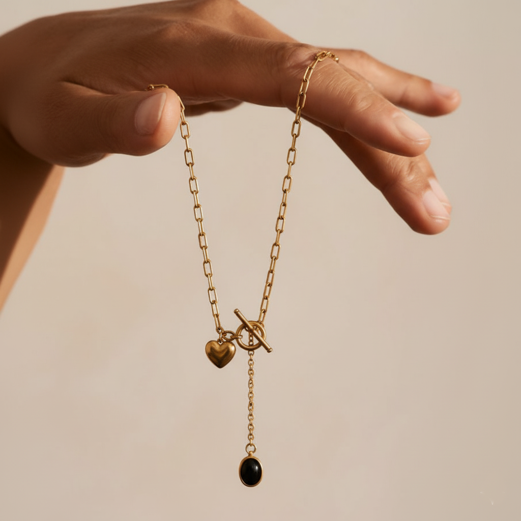 •  RemindraLux 18K Gold-Plated Love & Mystery Pendant Necklace