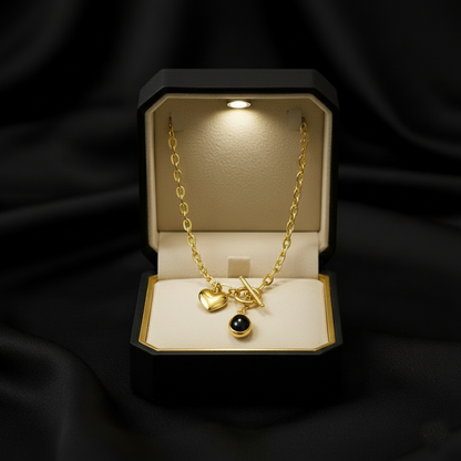 •  RemindraLux 18K Gold-Plated Love & Mystery Pendant Necklace