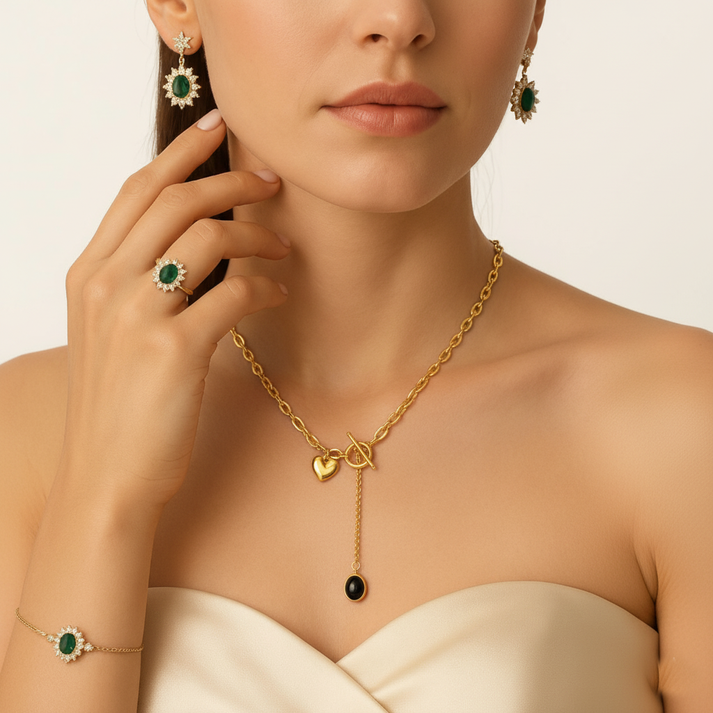 •  RemindraLux 18K Gold-Plated Love & Mystery Pendant Necklace