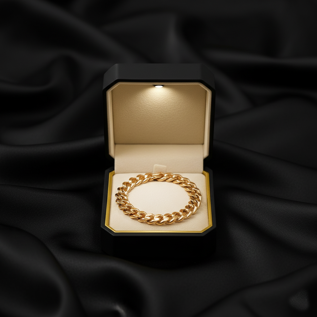 RemindraLux 18K Gold-Plated Cuban-Link Anklet